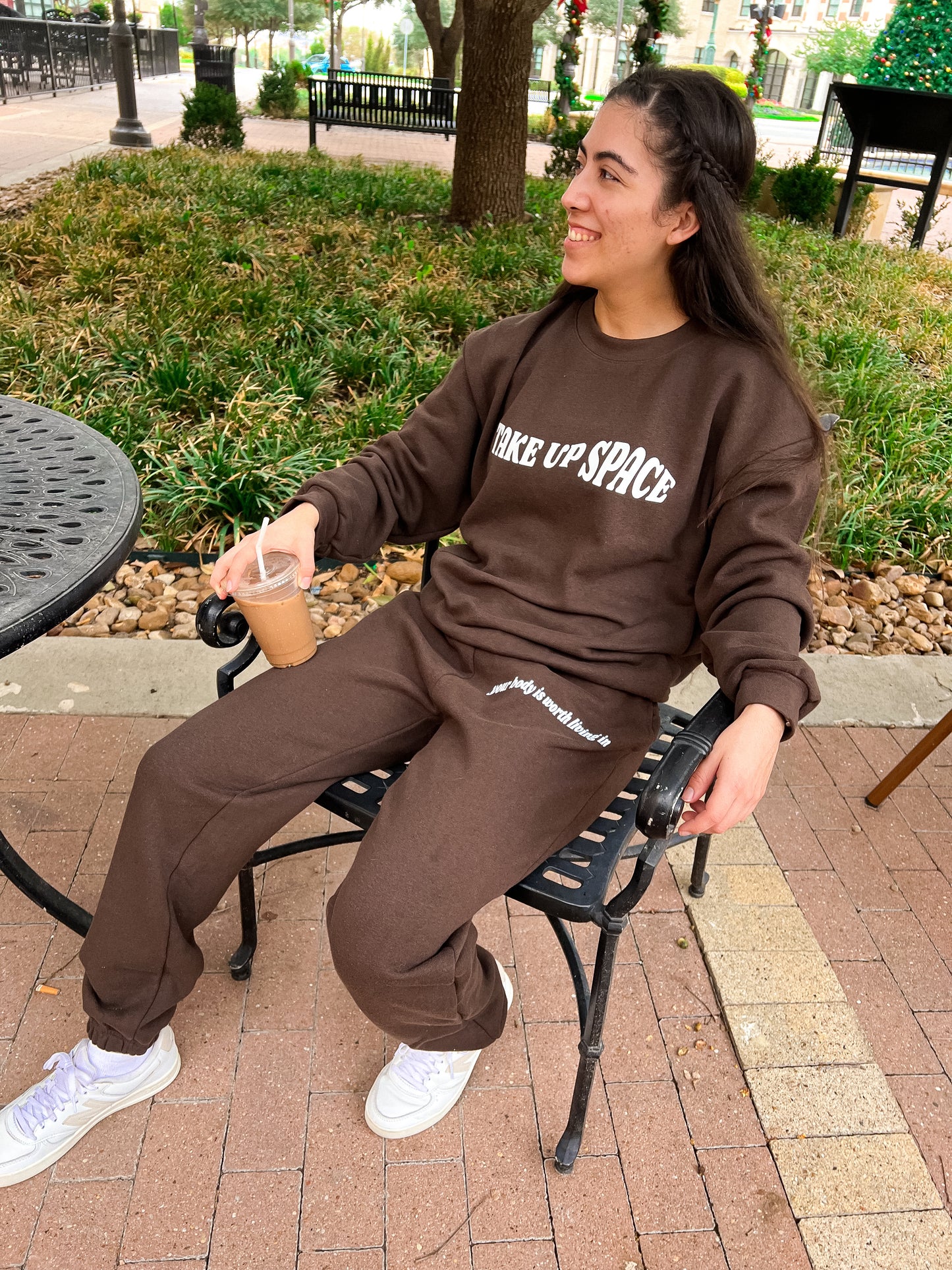 Take Up Space Brown Sweatshirt