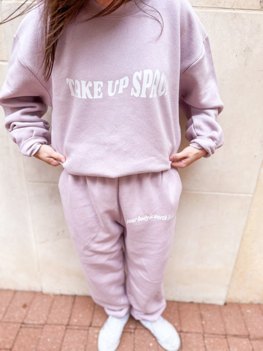 Take Up Space Blush Pink Sweatshirt