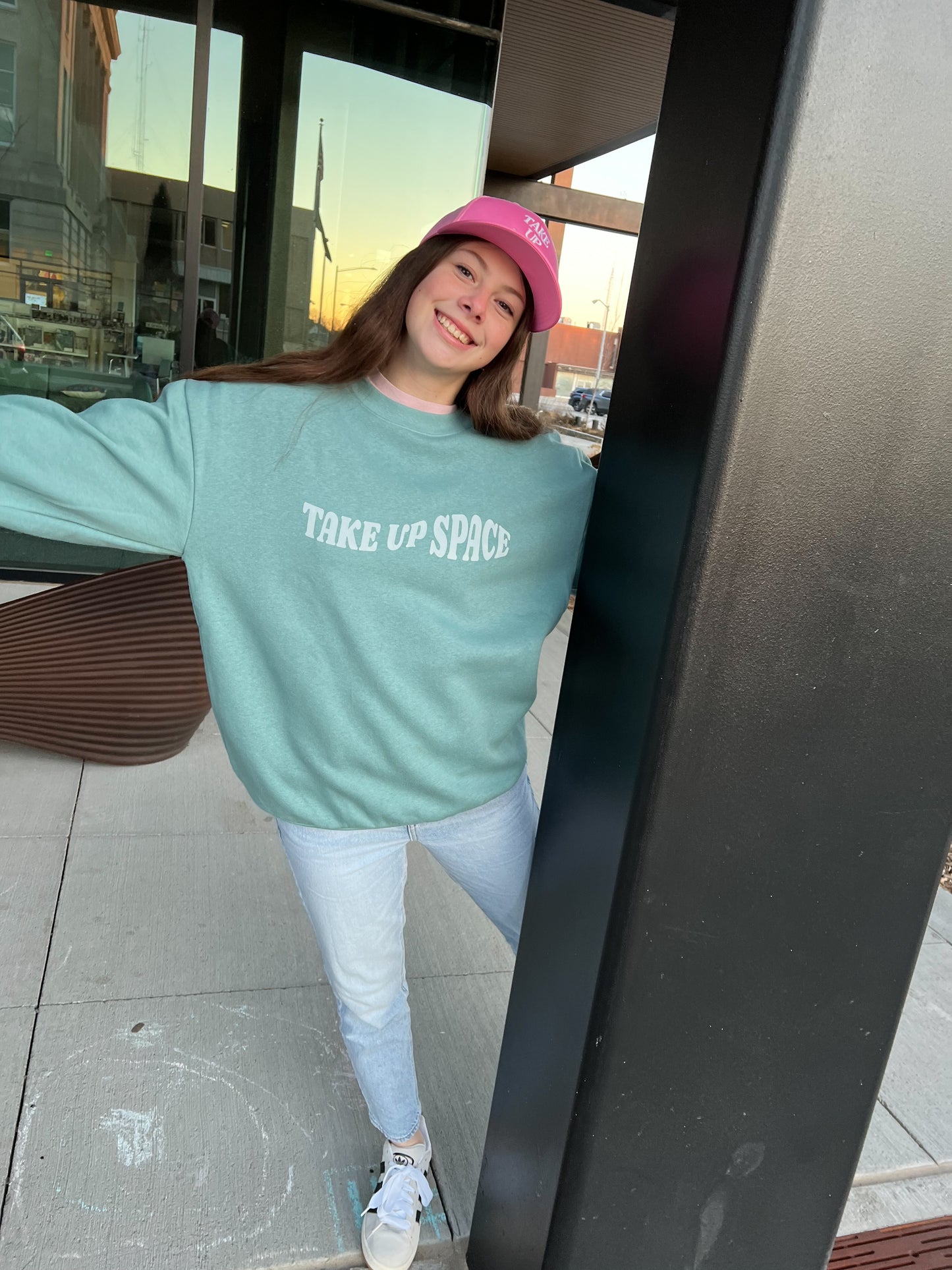 Take Up Space Seafoam Green Crewneck - PREORDER ITEM