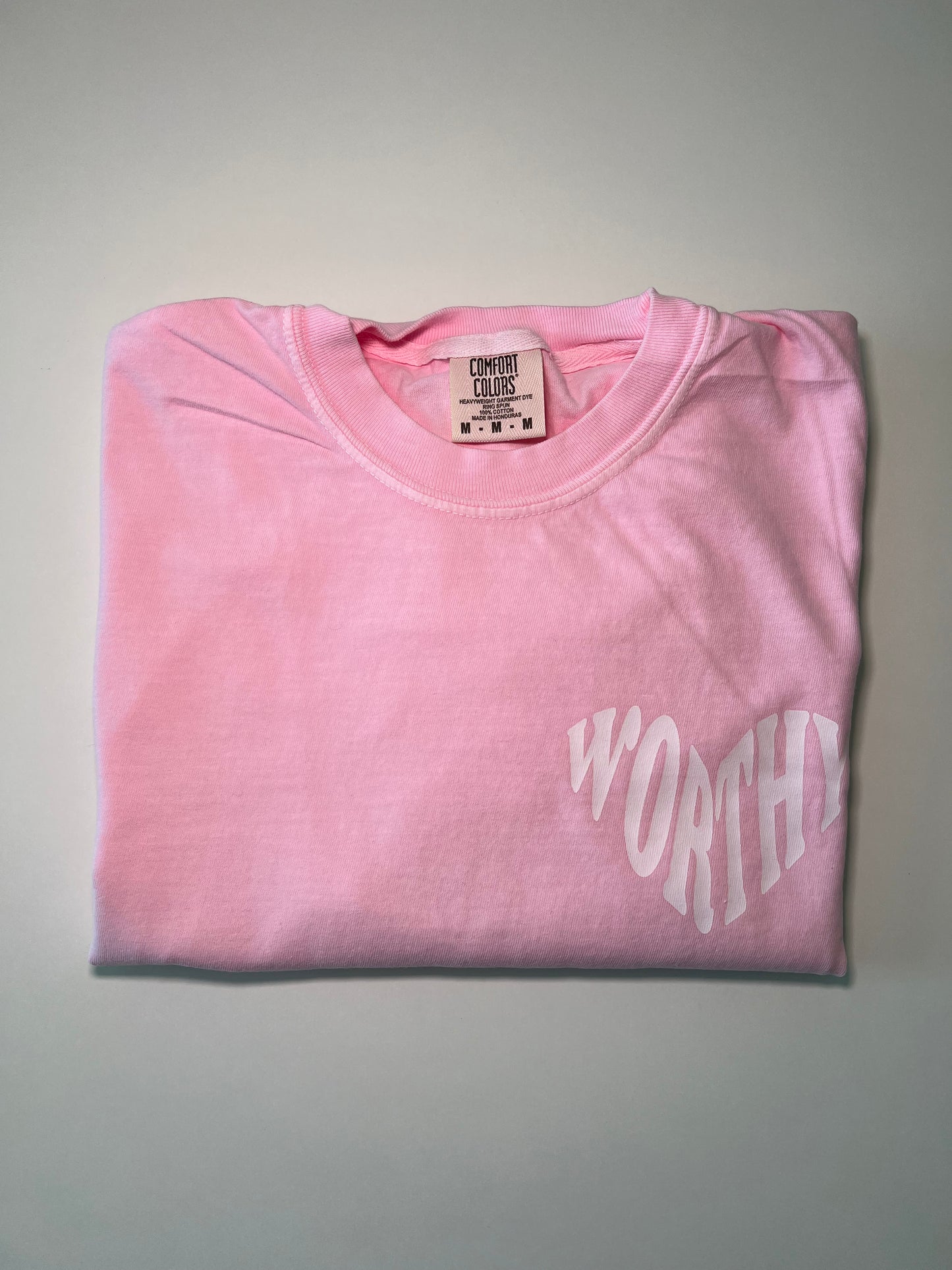 Heart-shaped Worthy Light Pink Tshirt