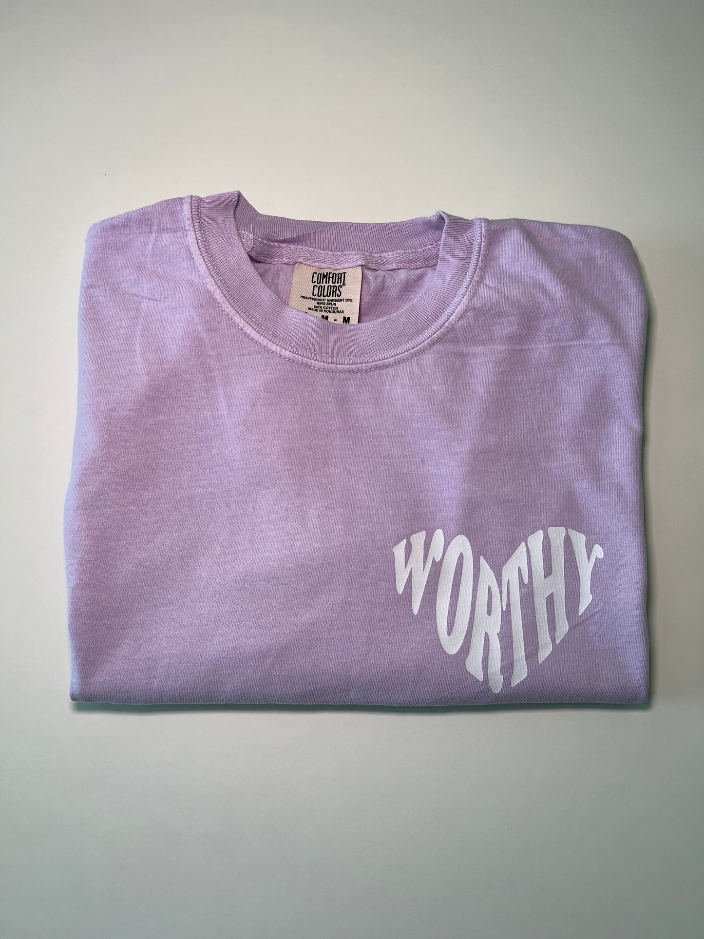 Heart-shaped Worthy Purple Tshirt