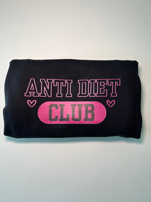 Anti-Diet Club Black Crewneck