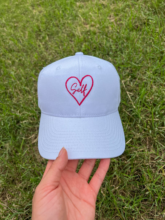Self Love Embroidered White Hat