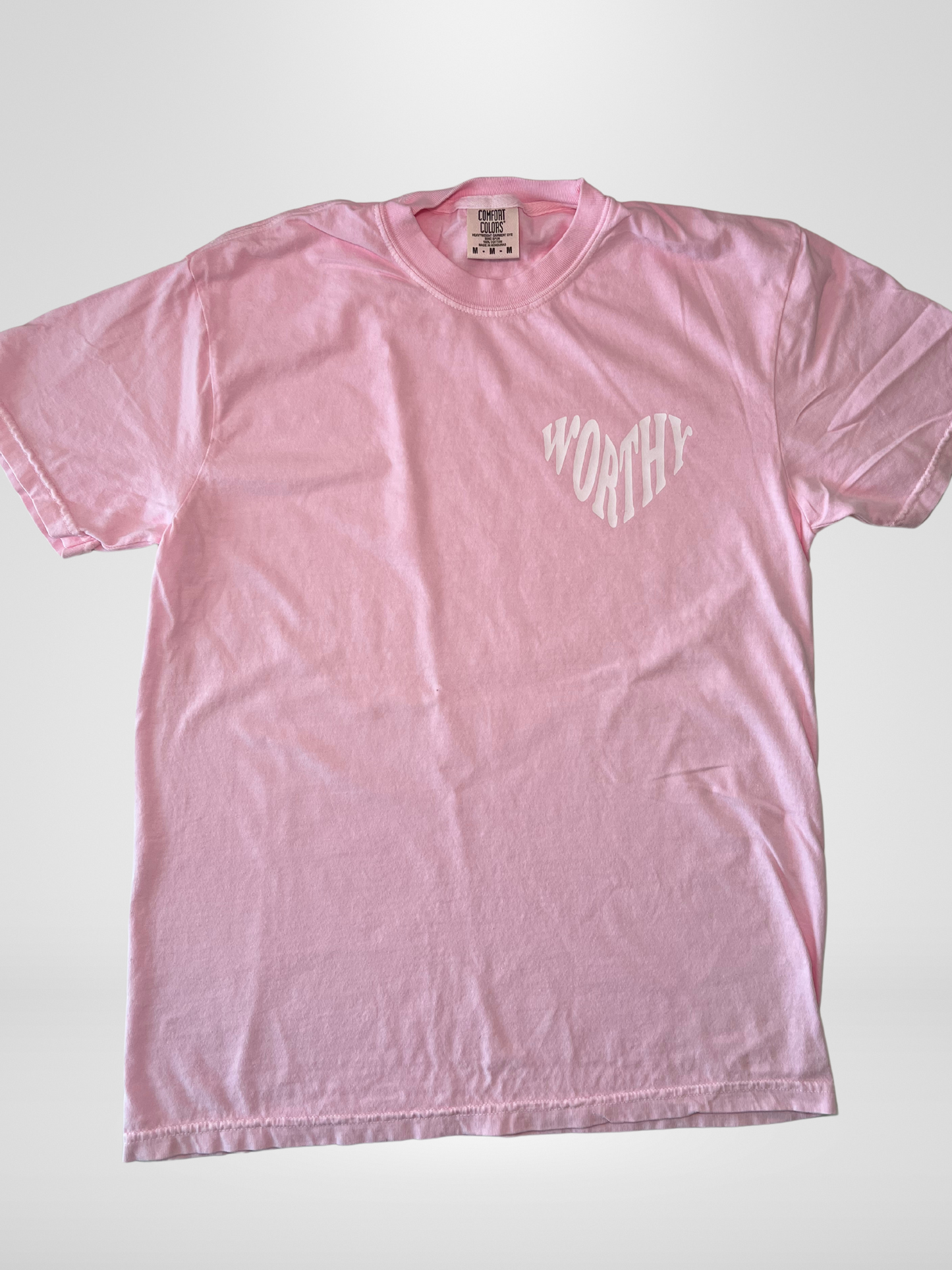 Heart-shaped Worthy Light Pink Tshirt